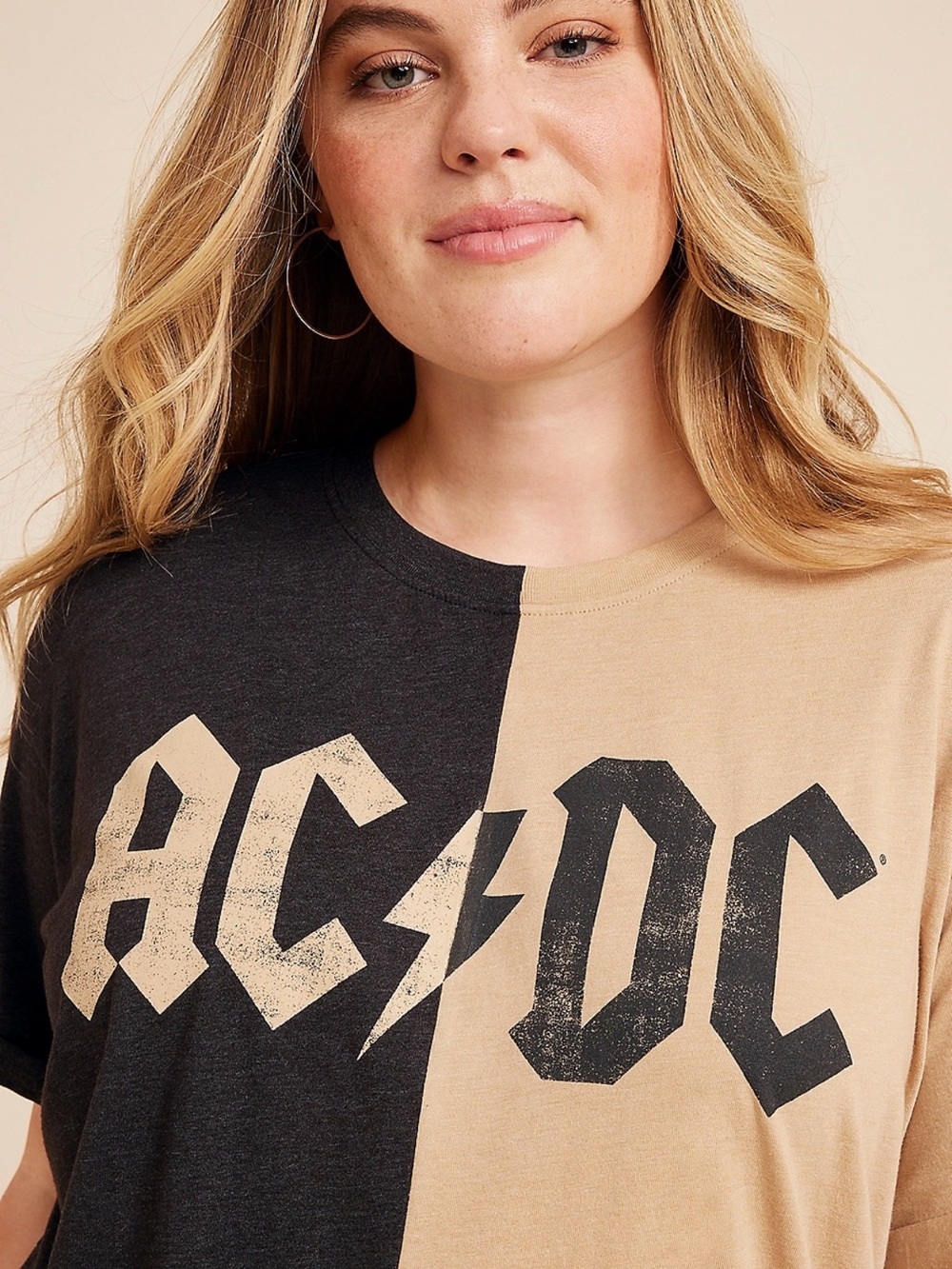 Maurices ACDC Colorblock Boyfriend Graphic Tee
